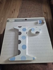 Koala Baby Wood Letter  R  Decor WHITE With Dots Freestanding Or Hanging