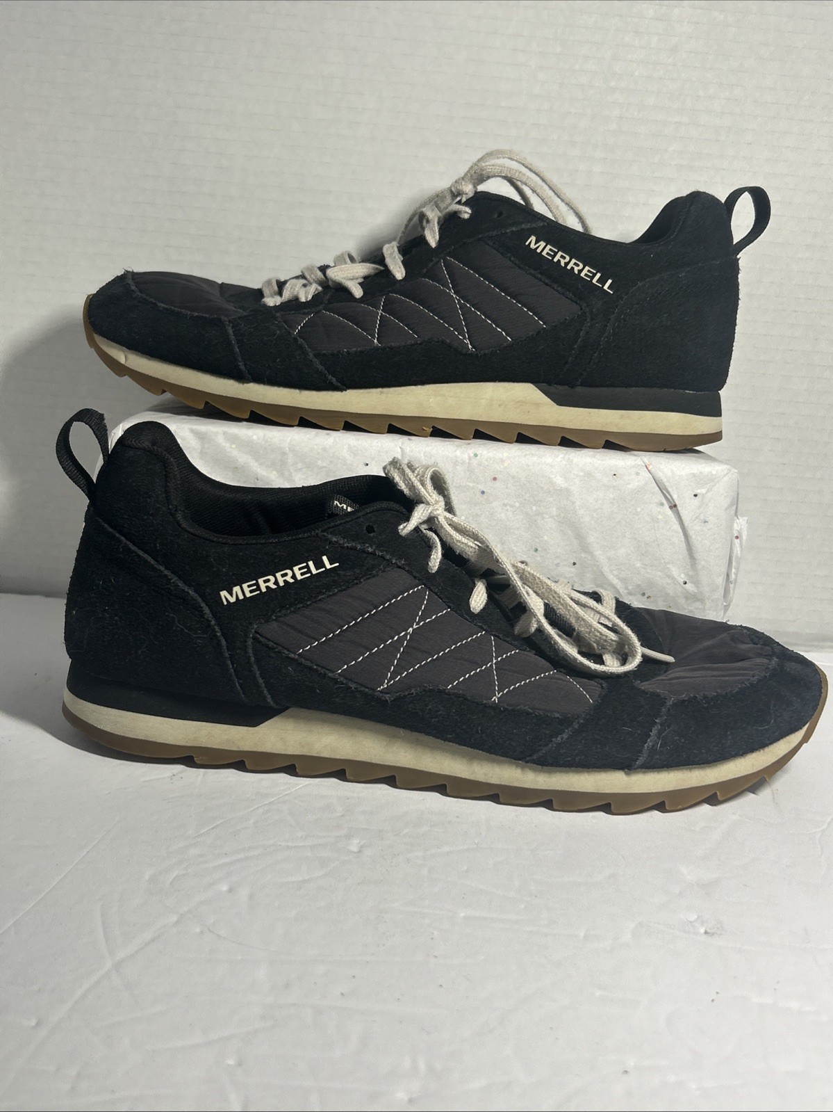 Merrell Alpine Retro Sneakers Uomo Taglia 10 EUR 44 Navy Pelle Scamosciata Nylon