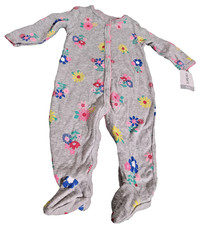 Carters 6 Mos	gray sleeper with bright spring flowers. Snap front. NEW WITH TAG