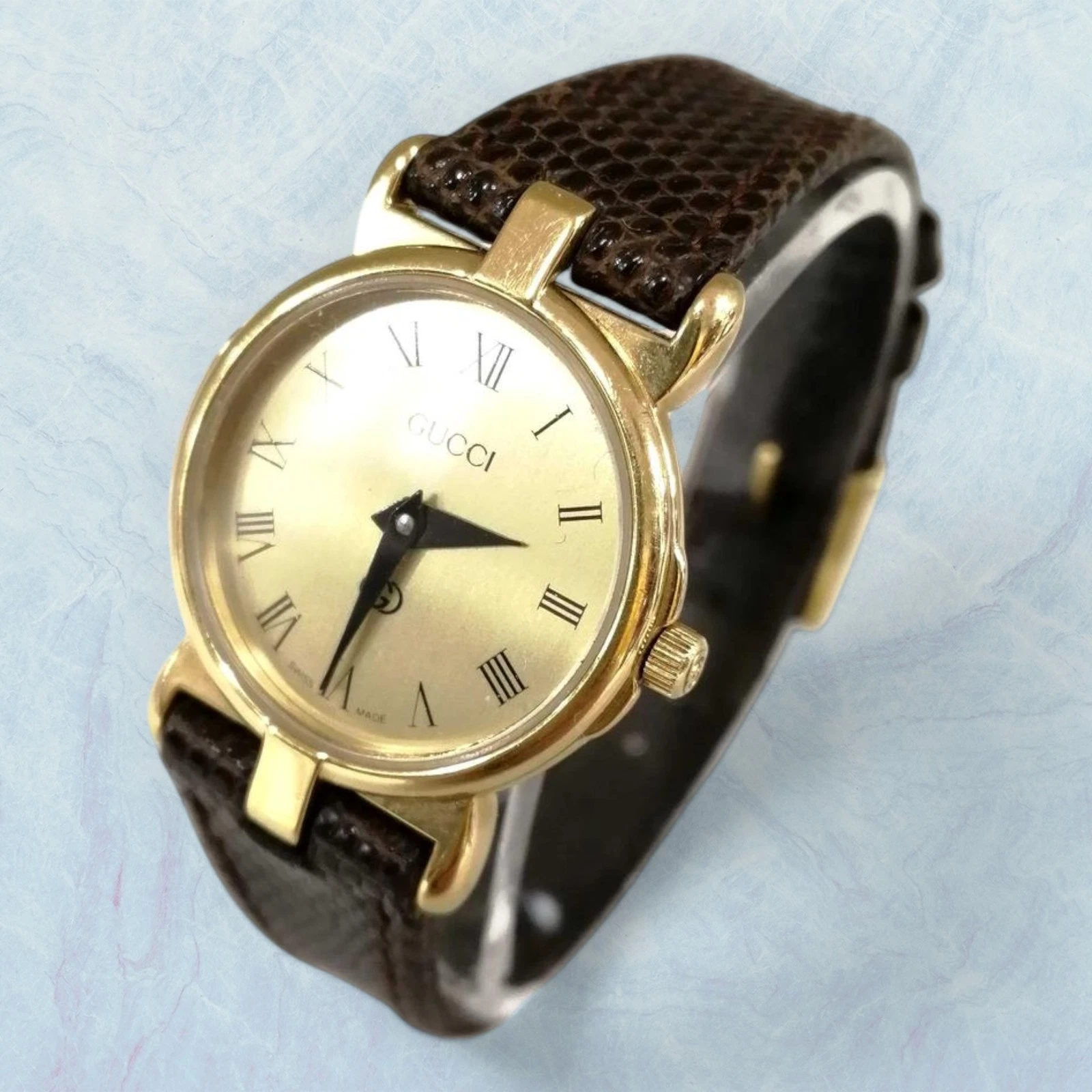 Montre Bracelet Vintage à Quartz GUCCI 3400L T072 765 Authentique Fonctionne Femme 3574