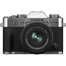 FUJIFILM X-T30 II Mirrorless Camera with XC 15-45mm OIS PZ Lens Silver - USED