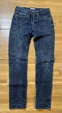 The Unbranded Brand UB401 Tight Fit Selvedge Denim Jeans Mens 28x33