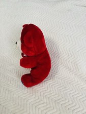 Ty Beanie Babies Red Patriotic Bear Plush with American Flag Bow and Accents