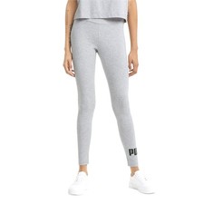 PUMA Essentials Logo Elastic Waistband Leggings Womens Grey Athletic Casual 5894