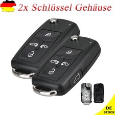 2x 5 Tasten Schlüsselgehäuse für VW Caddy Multivan T5 T6 Transporter Sharan SEAT