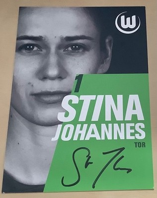 Stina Johannes Original Signierte Autogrammkarte Wolfsburg Autogramm 2025/26 #25
