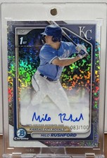 2024 Milo Rushford Bowman Chrome Mini Diamond Refractor Auto /100 Royals