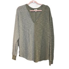Gimmicks BKE Olive Green Mixed Print Stripe V...
