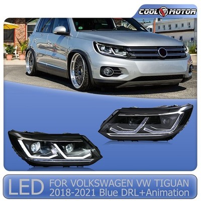 Led Head Lights For Volkswagen Tiguan 2013-2017 Halogen Front Lamp DRL+Animation