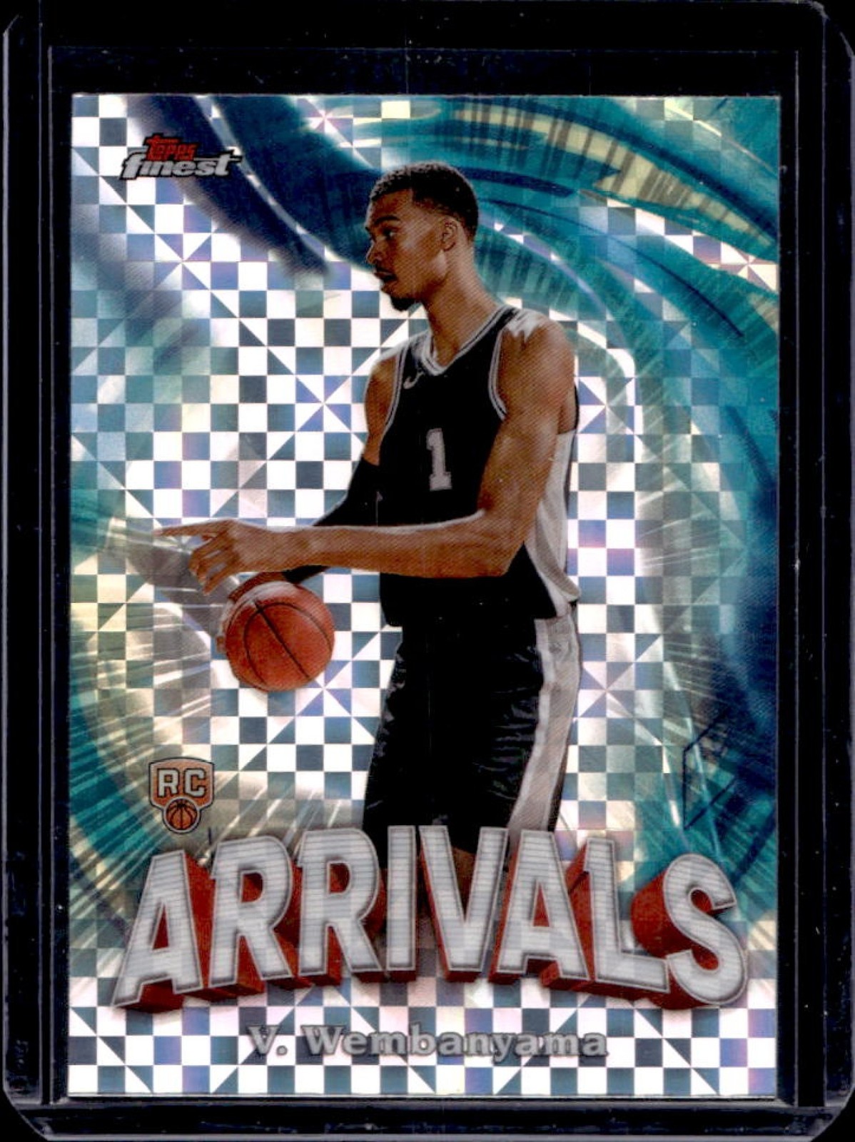 2023-24 Finest Victor Wembanyama Arrivals RC Checkerboard Refractor #A-6 Spurs