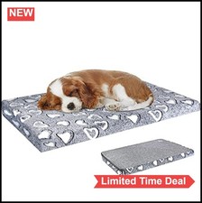 Reversible Dog Bed Mat Waterproof Washable Cooling Plush Cotton Foam Firm