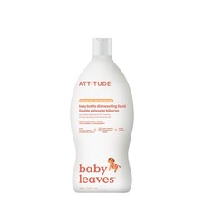 ATTITUDE Baby Dish Soap and Bottle Cleaner, EWG Verified Dishwashing Liquid, No