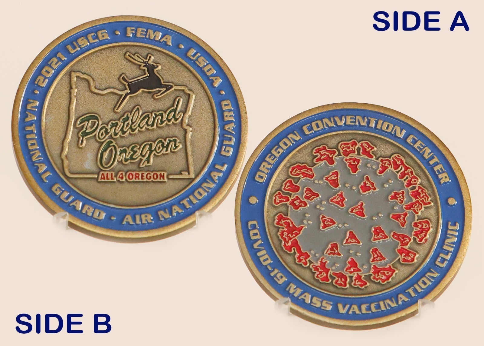 Portland Oregon 2021 Covid-19 Vaccination Clinic Challenge Coin 1#4