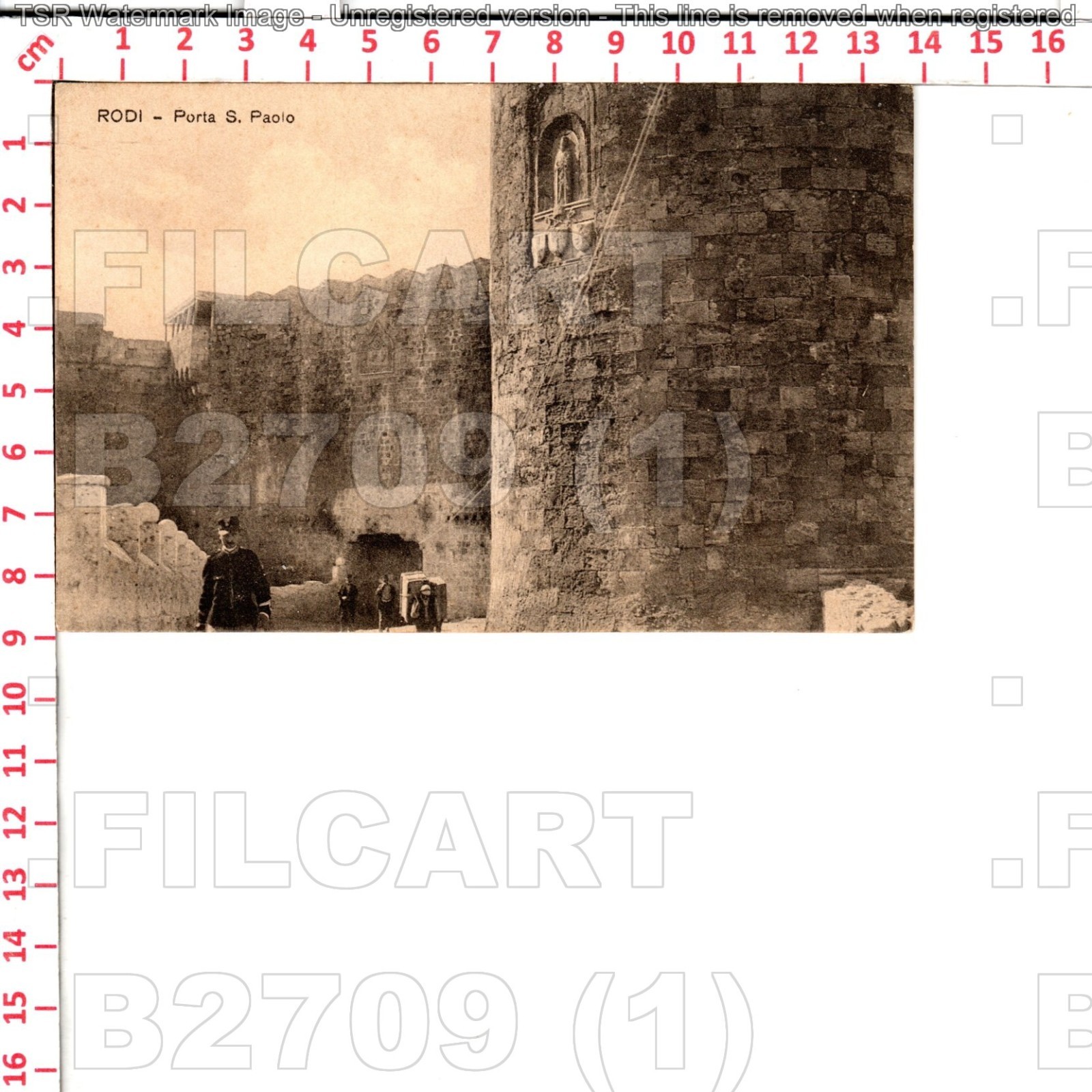 B2709 GRECIA RODI 1910 PORTA SAN PAOLO EDIT RAGOZINO BENVENISTE