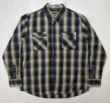 Dixxon  Cycle Gear 50  Flannel Mens Plaid Shirt Multicolor Plaid Button Down 2XL