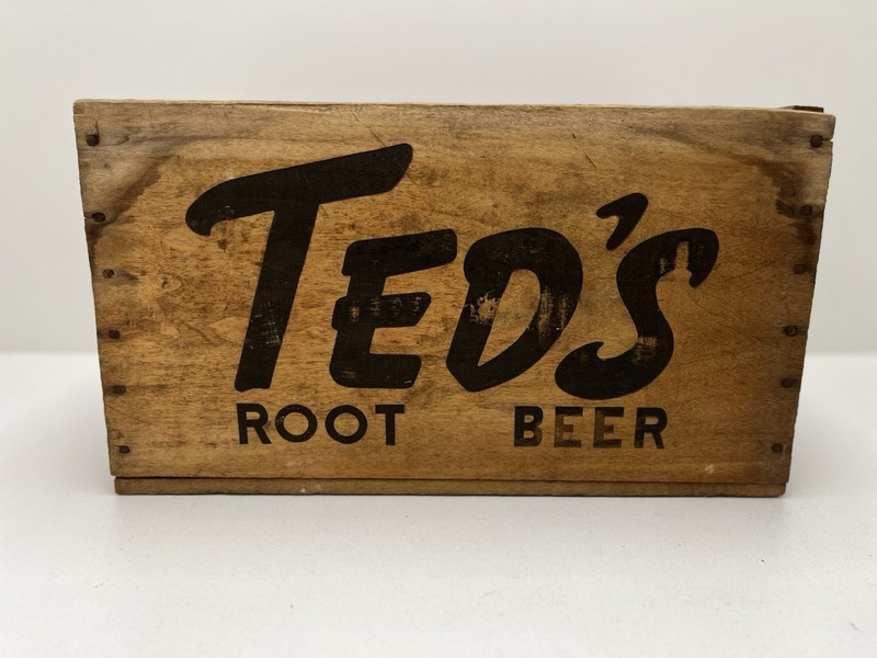 Antique Ted’s Root Beer  Wooden Box 