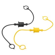 2 Sets 1/2 ISO-A Hydraulic Hose Male Dust Cap Female Plug Cover Black/Yellow