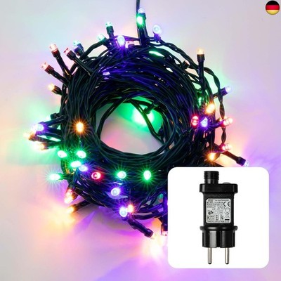 hellum LED Lichterkette Außen oder Innen, mit Timer, Lichterkette Lichtfarbe