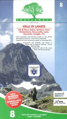 Fraternali Editore Valli di Lanzo (Map) wandelkaart