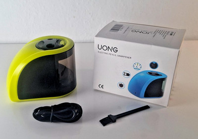 UONG Electric Pencil Sharpener - Double Hole Automatic, Blue (New in Box)