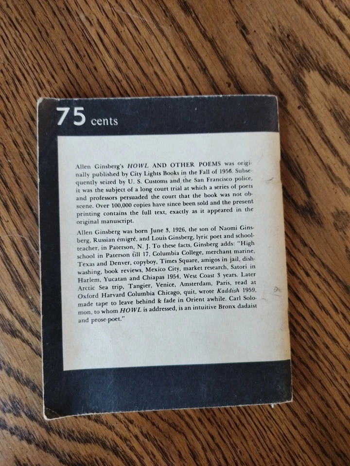 Howl and Other Poems by Allen Ginsberg 1959 - Image 2 of 4