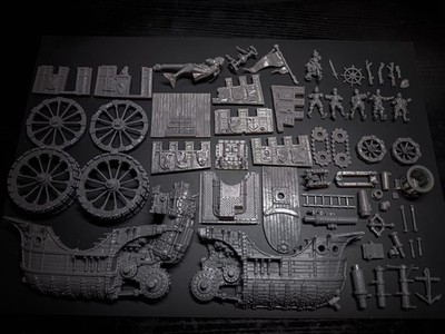 WARHAMMER FANTASY FORGE WORLD THE MPIRE MARIENBURG LANDSHIP OOP RARE UNMONTIERT