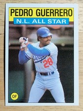 1986 Topps #706 Pedro Guerrero AS