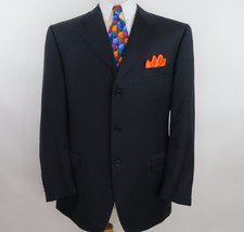 Canali Harry Rosen Navy Blue Sport Coat Mens Wool Italian Blazer Jacket 42/44 R