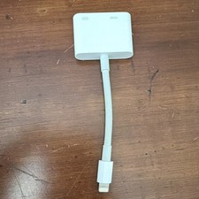 Apple Lightning to HDMI Adapter, White, 6in Cable, 2-Port MD826AM/A