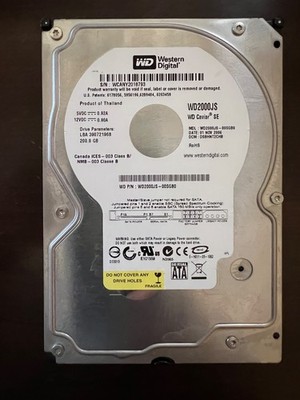 Western Digital 200gb SATA 3.5'' Hard Drive