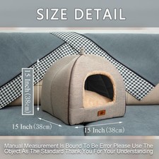 WINDRACING Cat Bed for Indoor Cats Cat Cave Beds Cat House Cat Tent with Rem...