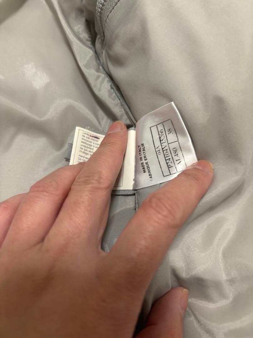 USED CHANEL SILVER DOWN JACKET ACCEPTABLE - image 7