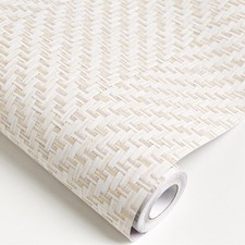 Striped Grasscloth Wallpaper Peel and Stick Textured Grass Cloth Contact Pape...