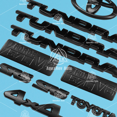 2007-2013 For Tundra SR5 V8 4X4 Nameplate Overlay Emblem Kit Fender Door Badges