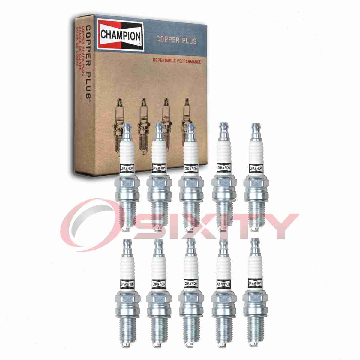 10 pc Champion Copper Plus 810 Spark Plugs for XS4164 X22EU X22ESZU X22ESU yc