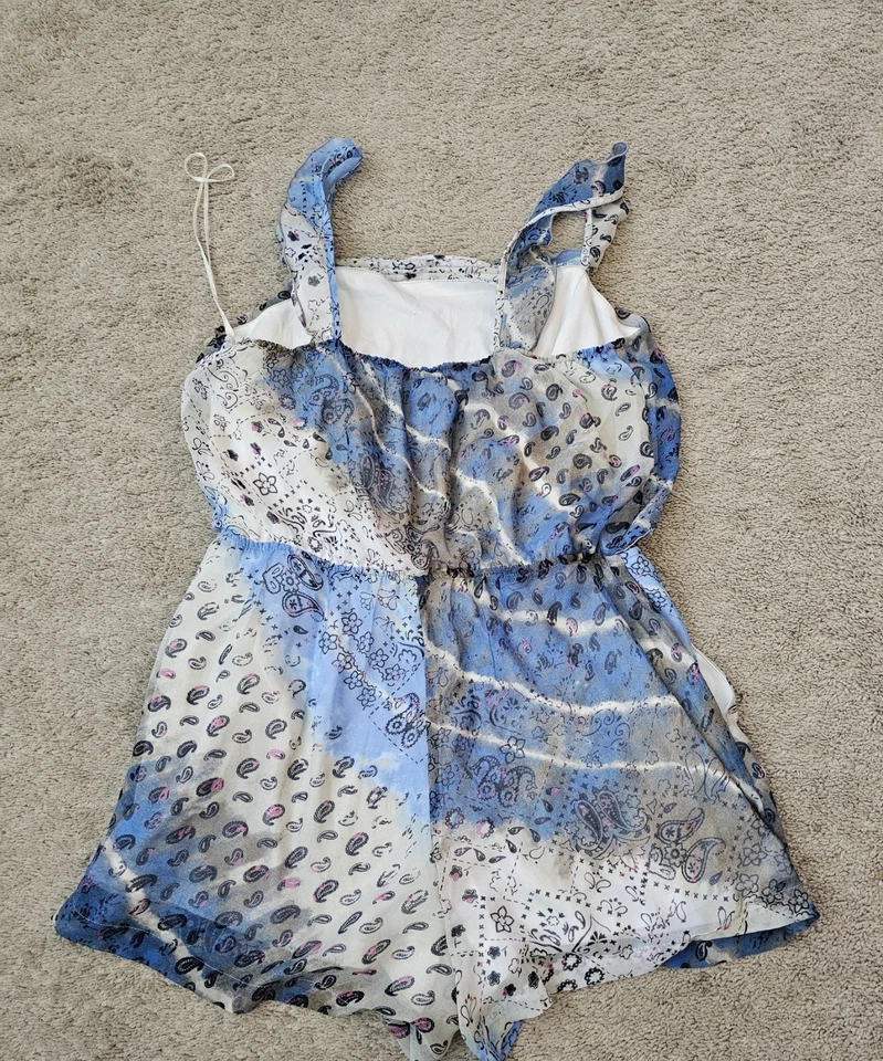 Vera Wang Princesa Mameluco Juniors Mameluco Grande Forrado Transparente Volantes Correas Boho Foto 2 de 4