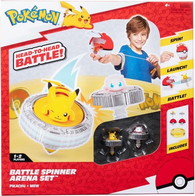 Pokemon Battle Spinner Arena Spielset mit 2 Trottole Pikachu und Mew PKW4403