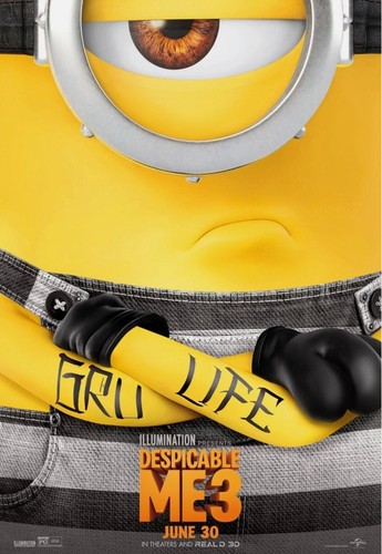 DESPICABLE ME 3 MOVIE POSTER 2 Sided ORIGINAL US (GRU LIFE) 27x40 STEVE CARELL 