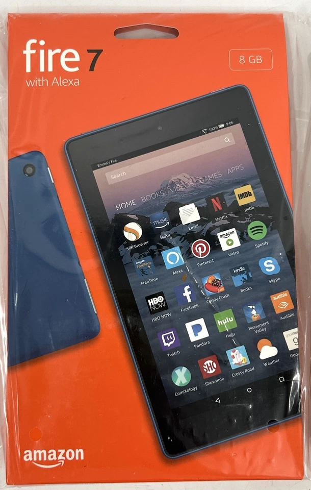 Amazon Fire HD 7 Tablet - 8 GB, Wi-Fi, 8" Black w/ Blue Cover Bundle - NEW - Image 2 of 4
