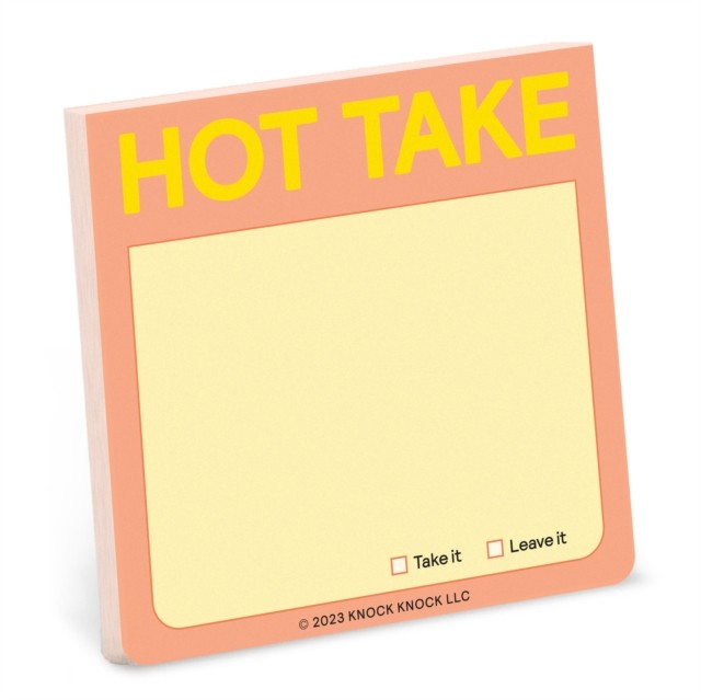 Knock Knock Hot Take Sticky Note by Knock Knock (Other printed item)