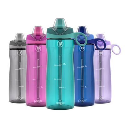 #ad #ad Pogo BPA Free Tritan Plastic Water Bottle with Soft Straw Lid 18 Oz Teal $17.45
