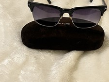 Tom Ford 145 Men's Sunglasses Black Plastic Gradient Gray Lens