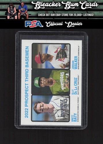 2022 Topps Heritage Minor League 184 De La Cruz / Baty / Walker