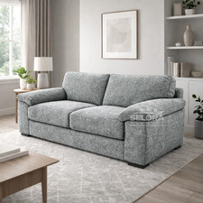 Amalfi Dino 3+2 Seater Fabric Sofa Suite Alaska Grey Teal Blue Sofa Set