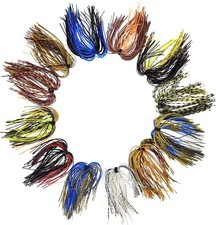 12 Colors Silicone Jig Skirts Fishing Lure Skirt Replacement for Spinnerbaits...