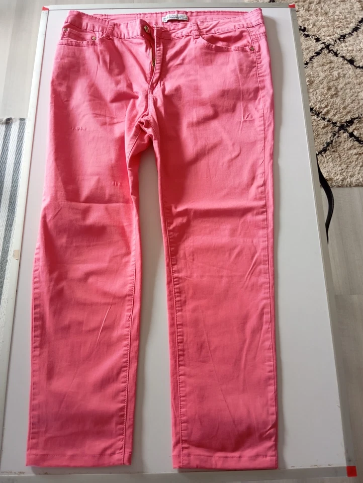 Pantalon rose vif pour femme, taille 48 - Photo 1/4