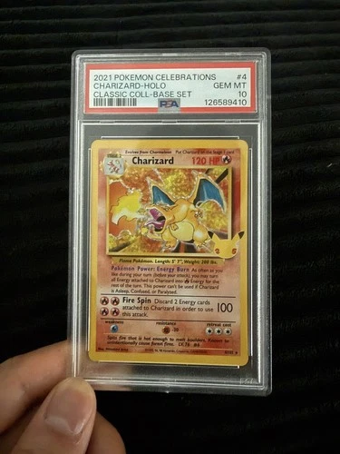 2021 POKEMON CELEBRATIONS CLASSIC COLLECTION #4 CHARIZARD-HOLO PSA 10