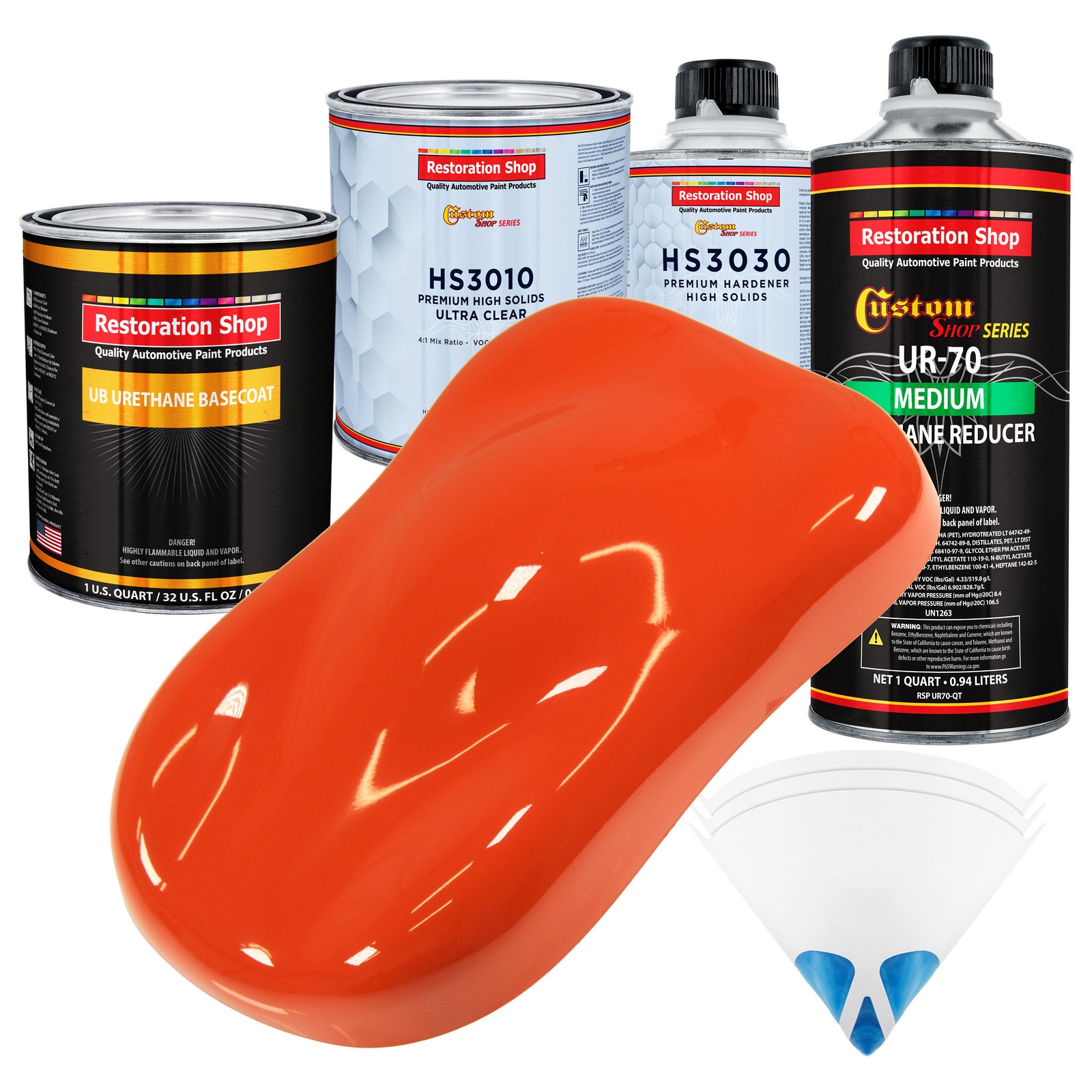 Orange Premium Urethane Basecoat Clearcoat Car Paint Kit by CHARGER