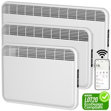 Mylek WIFI Radiator White Panel Heater Aluminium Electric Timer 1kw 1.5kw 2kw