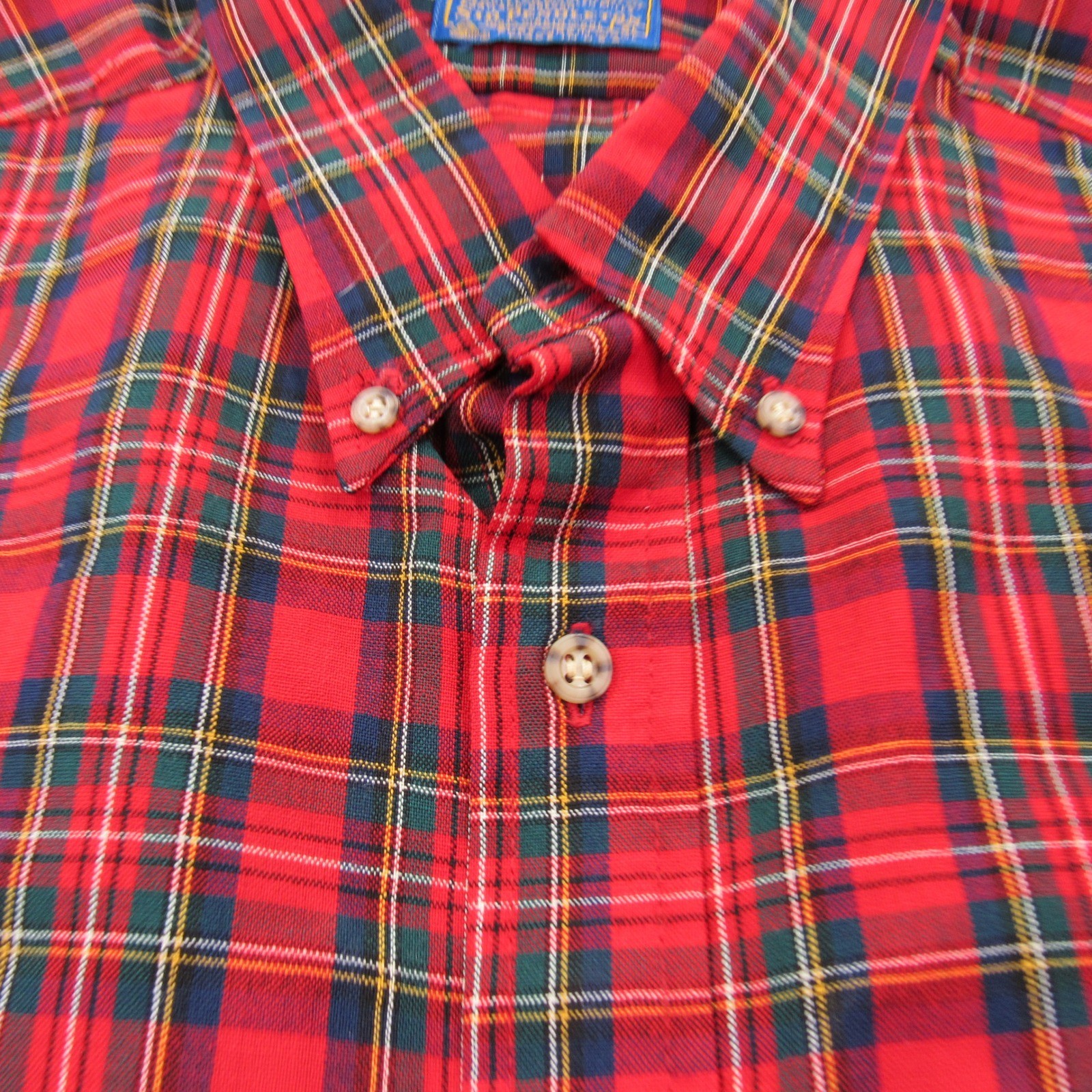 Pendleton Sir Pendleton Red Tartan Plaid Wool But… - image 2